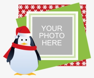 Personalized Christmas Banner - Vector Cute Penguin Png