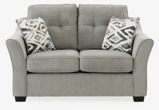 Image For Grey Upholstered Loveseat With Decorative - Studio Couch
