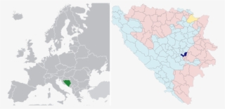 Sarajevo In Bosnia And Herzegovina And Europe - Serbo Croatian Language Map