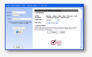 enter the card number, select the card type, and enter - verisign secured
