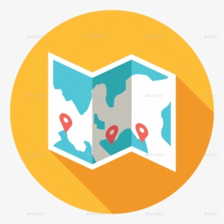 Map Icon - Flat Map Icon Png