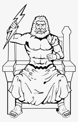 Big Image - Zeus With Thunderbolt Drawing