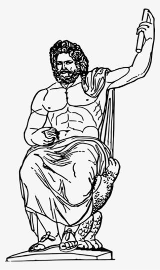 Zeus Hera Greek Mythology Coloring Book - Zeus Clip Art Black And White