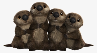 Beaver Download Transparent Png Image - Otters From Finding Dory Cuddle Party