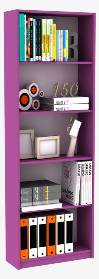5 Tier Purple Bookcase/bookshelf - Bookcase