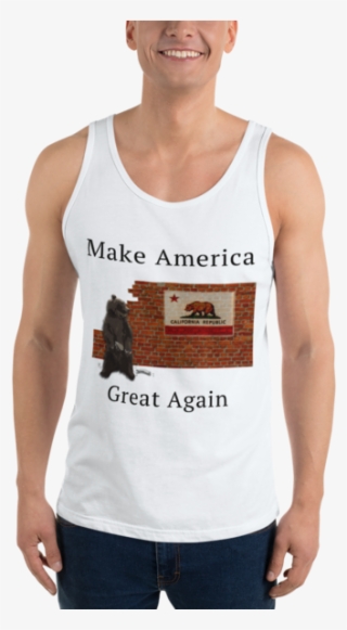 California Bear Building Wall With Ca Flag Maga Men's - Sleeveless Shirt