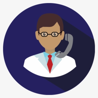 Doctor Phone Icon - Cartoon