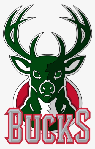 Buckslogowithwordmark - Milwaukee Bucks Logo Png