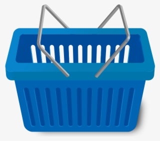 Shopping Cart Blue - Blue Shopping Basket Vector
