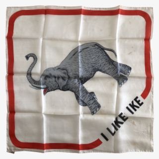 presidential eisenhower handkerchief, i like ike - indian elephant