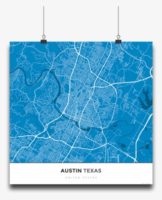 Premium Map Poster Of Austin Texas - Diagram