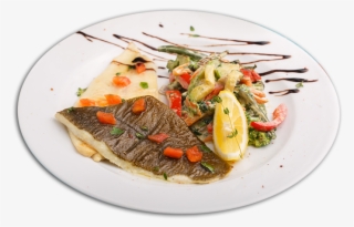 Flounder With Vegetables In Creamy Sauce - Fish
