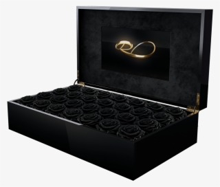 Luxury Video Flower Box Royal With 28 Preserved Black - Box