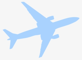 Airplane Clipart Turbine - Airplane Silhouette Blue Png