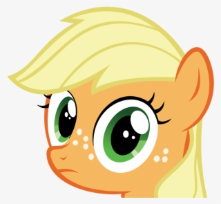 Applejack, Artist Needed, Frown, Looking At You, Safe, - Sweetie Belle Stare