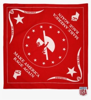 Red Make America Rage Again Bandana - Star Printed Nylon Fabric