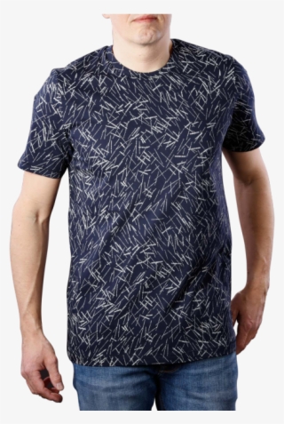 Lee Aop T-shirt Navy Drop - Active Shirt