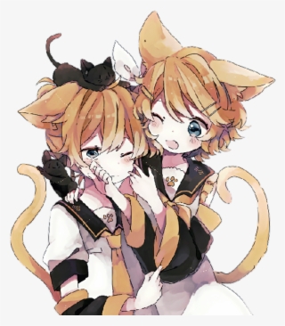 Rinkagamine Lenkagamine Png Neko - Anime Couple Cute Neko