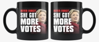 She Got More Votes Black Coffee Mug - Coffee Cup