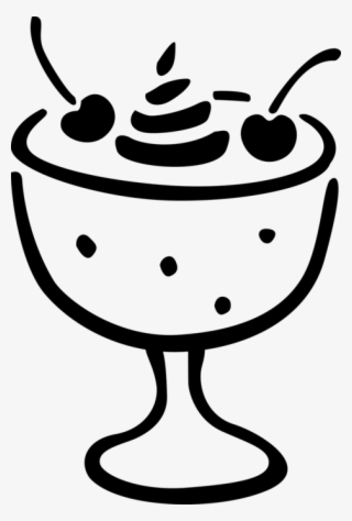 Vector Illustration Of Dessert Pudding In Cup With