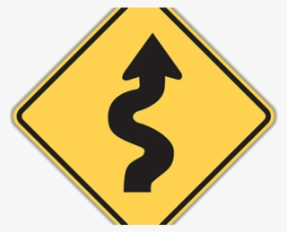Highway Clipart Winding Road - Winding Road Sign Png