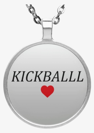 Kickball Sport Circle Necklace - Necklace