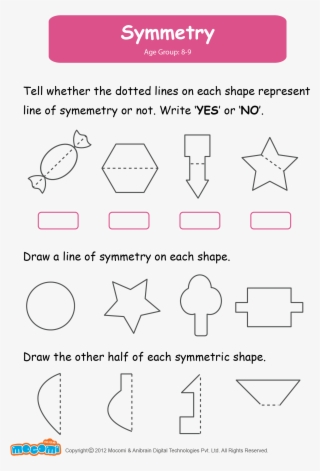 Math Worksheet For Kids - Symmetry Worksheets For Grade 2