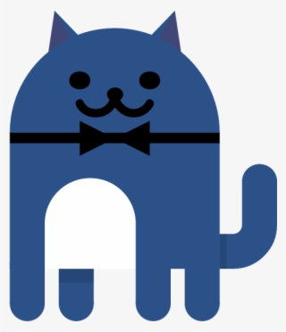Dark Blue Cat From Android Nougat Easter Egg - Android Cat Easter Egg