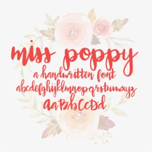 Miss Kate Cuttables Miss Poppy Font Dingbat Font Scrapbooking, - Poppy Font