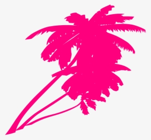 Double Trees Clip Art - Neon Palm Tree Png