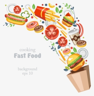 Fast Food Png Transparent Image - Fast Food Background Vector Free Download