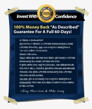 As Described Guarantee Real - 100 Money Back Guarantee