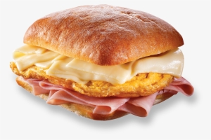 Ham & Cheese & Omelette - Bun Sandwich Png