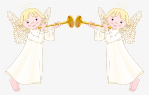 Angels Singing Png Image Freeuse Library - Angels With Trumpets Clipart