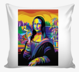 Mona Lisa Smoking Art Pillow Cover - Louvre, Mona Lisa
