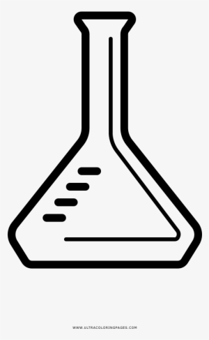 Erlenmeyer Flask Coloring Page - Line Art