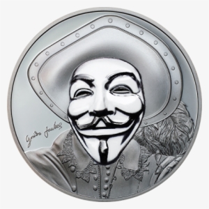 Cook Islands 2017 5$ Historic Guy Fawkes Mask Ii 1 - 2018 10z Silver Griffin