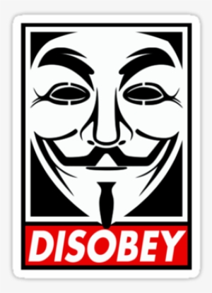 Anonymous Revolution Is Coming Decal Sticker Guy Fawkes - V For Vendetta Disobey