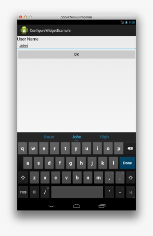 Configuration Screen - Keyboard
