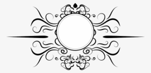 Black And White Flower Design Png
