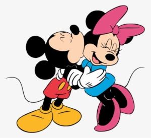 Kiss Clipart Mickey Minnie - Mickey And Minnie Coloring Pages