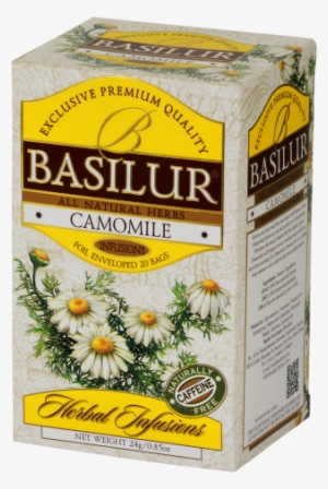 Basilur Camomile 20 Tea Bags Caffeine Free - Basilur Herbal Infusion Foil Enveloped Tea Bags, Chamomile,