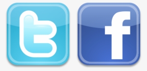 Facebook And Twitter Icons Png - Twitter Facebook Logos Png