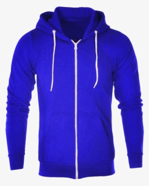 Plain Royal Blue Hoodie Jacket With Zipper - Blue Jacket With Hood