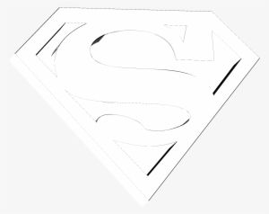 Superman Logo Black And White - Line Art