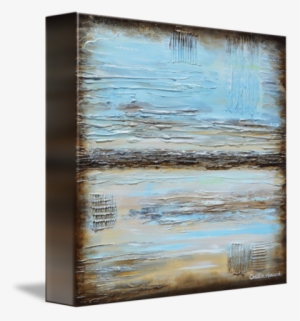 Giclee Print Blue Abstract Painting Blue Brown Modern
