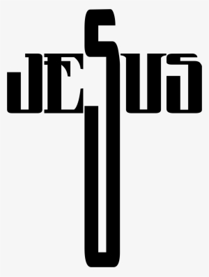 Jpg Black And White Download Jesus Typography Big Image - Jesus Cross Png