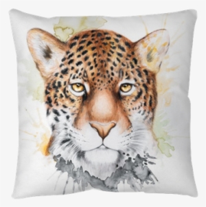 Watercolor Illustration Of A Jaguar Throw Pillow • - Watercolor Painting