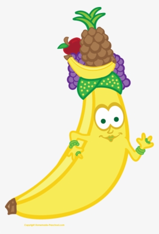 Pineapple Clipart Banana - Cute Transparent Background Fruit Clipart