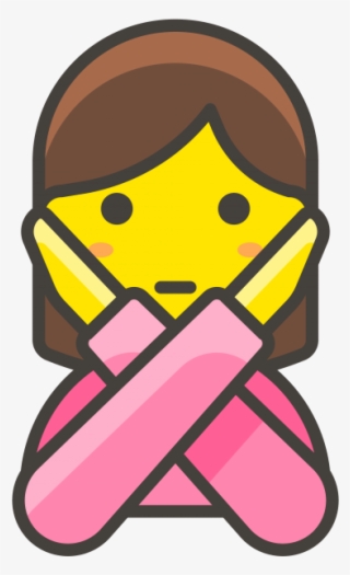 Woman Gesturing No Emoji - Vector No Icon Png